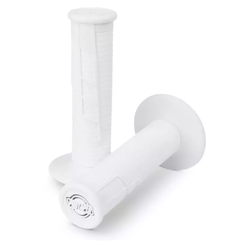 poignées PRO TAPER CLAMP ON 1/2 waffle blanc