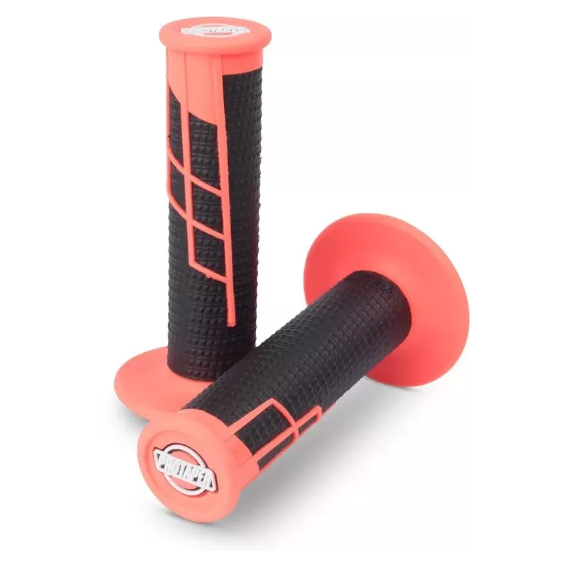 poignées PRO TAPER CLAMP ON 1/2 waffle rouge noir