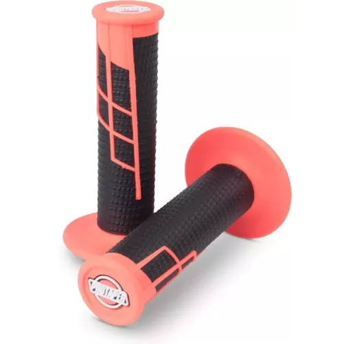 poignées PRO TAPER CLAMP ON 1/2 waffle rouge noir