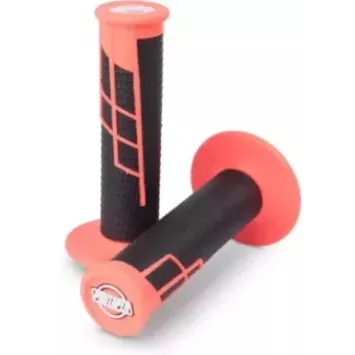 poignées PRO TAPER CLAMP ON 1/2 waffle rouge noir