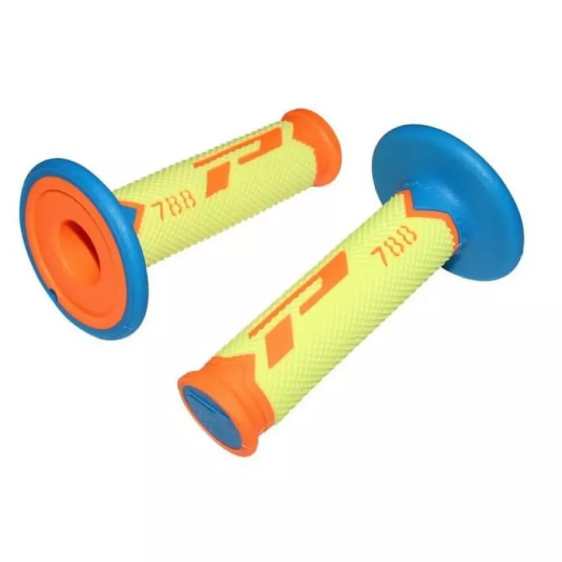 poignées PRO GRIP 788 bleu jaune fluo orange