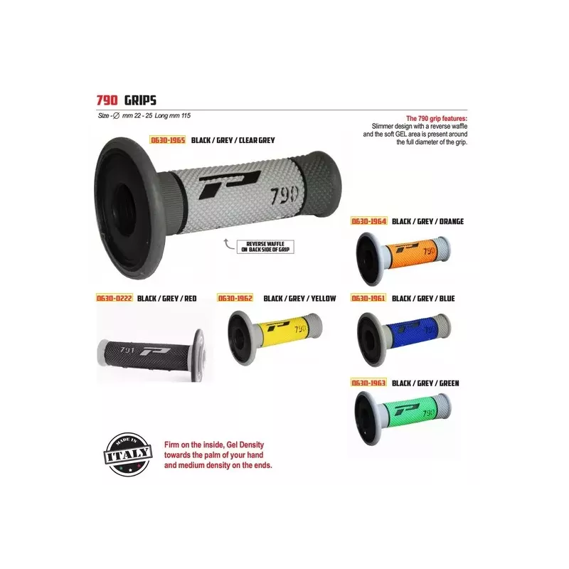 poignées PRO GRIP 790 tri color (6 coloris) 23.70