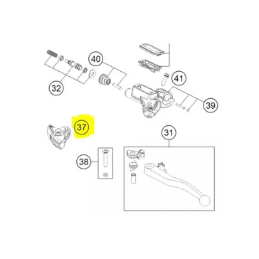Protecteur Gomme Levier Embrayage Husqvarna FC 250/350/450 16-17 TC 125 16-19