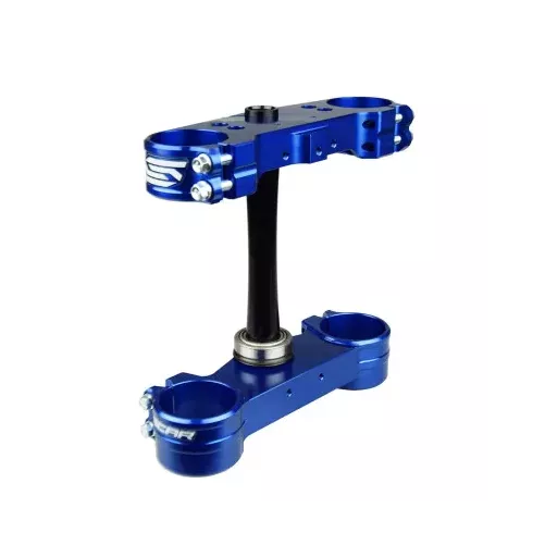 Té de fourche SCAR offset 25mm bleu 125YZ 14-24