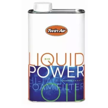 Huile pour filtre à air TWIN AIR Bio Liquid Power Foam biodégradable - bidon 1L