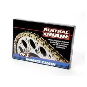 Chaîne de transmission RENTHAL 420 R1 Works 128 maillons or/noir