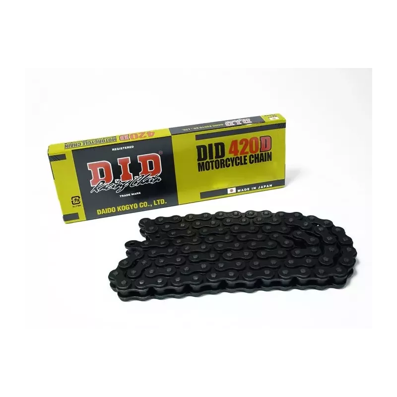 Chaîne de transmission D.I.D 420 D noir/noir 120 maillons
