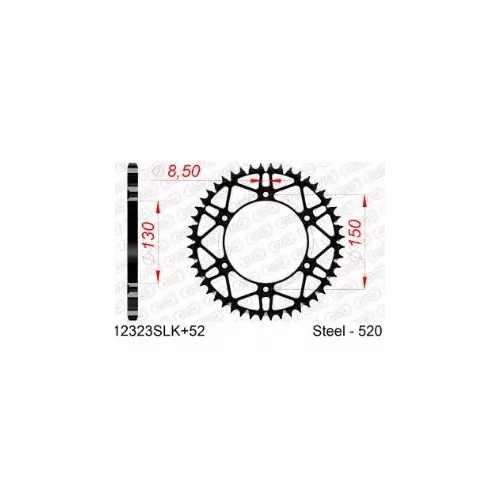 Couronne acier AFAM SLK YAMAHA YZ/F 99-25