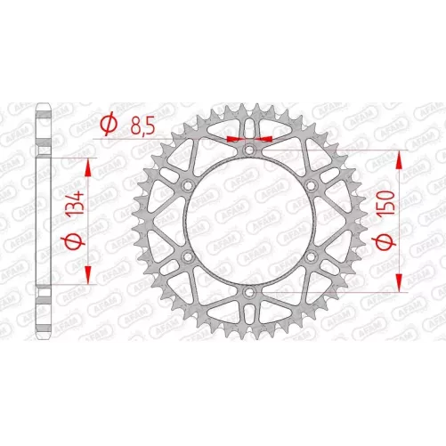 Couronne AFAM acier anti-boue KX/F