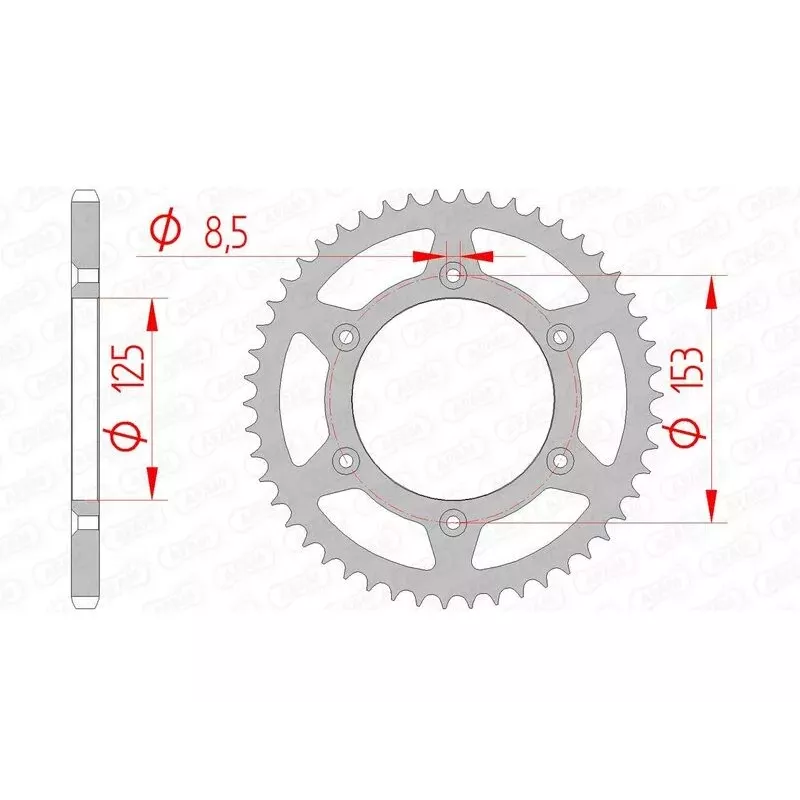 couronne acier HONDA CR/F 84-24 AFAM