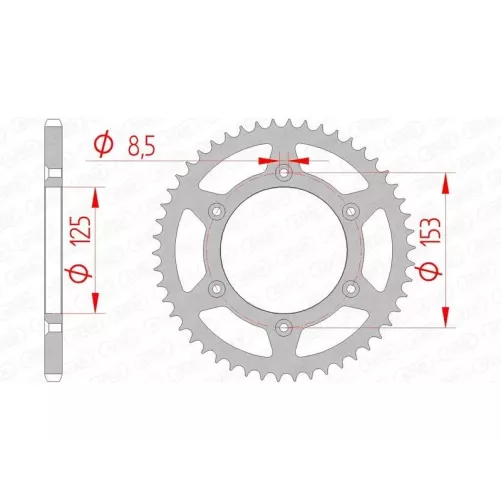 couronne acier HONDA CR/F 84-24 AFAM
