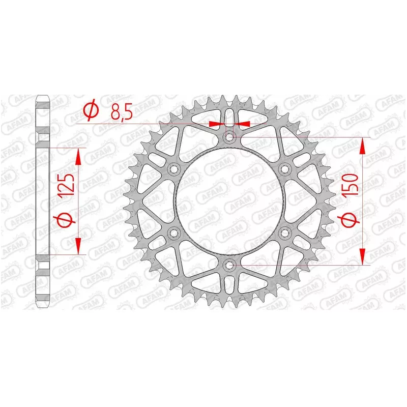 Couronne AFAM acier anti-boue SX/F 14-25 TC/FC 14-25 MC 21-25