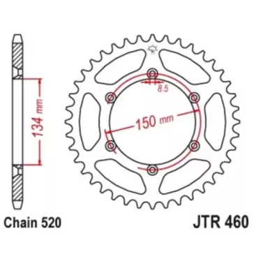 couronne acier KAWASAKI KX/F JT SPROCKET