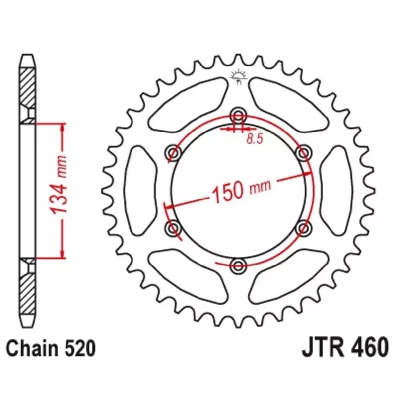 couronne acier KAWASAKI KX/F JT SPROCKET