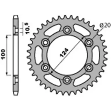 couronne acier TM cross et enduro PBR