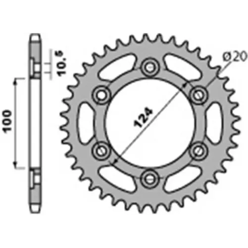 couronne acier TM cross et enduro PBR