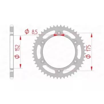 couronne acier YAMAHA YZ/F 80-98 AFAM