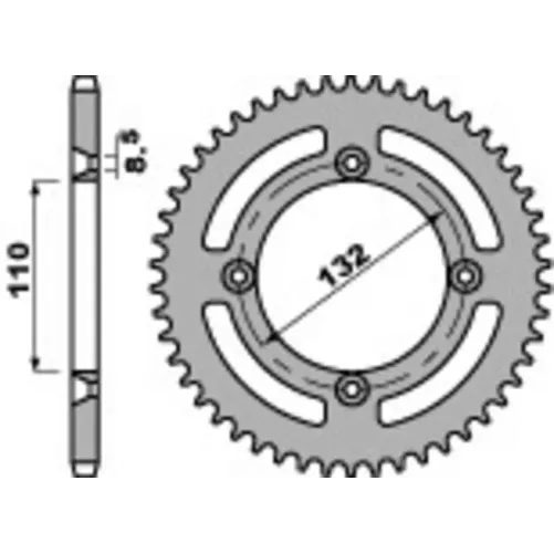 couronne acier KTM 85 SX PBR