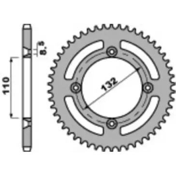 couronne PBR acier 85 SX 04-25, 85 TC 14- 25, 85 MC 21-25 DESTOCKAGE