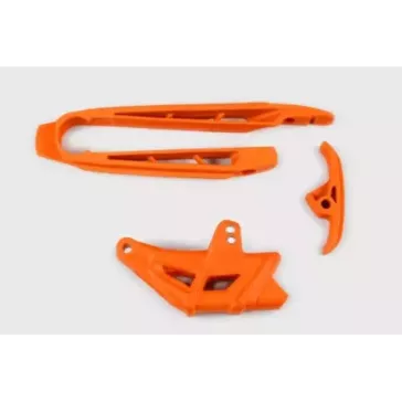Kit patin bras oscillant + guide chaine UFO KTM SX/F EXC/F 07-10