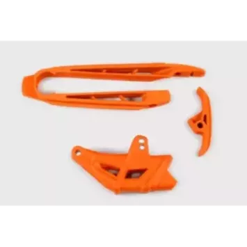 Kit patin bras oscillant + guide chaine UFO KTM SX/F EXC/F 97-07