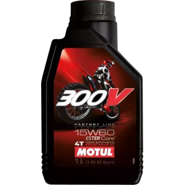 huile MOTUL 300V FACTORY line off road 15w60 100% synthèse 4L