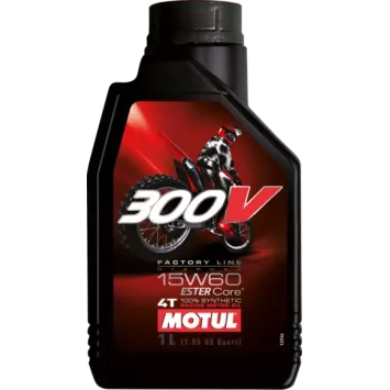 huile MOTUL 300V FACTORY line off road 15w60 100% synthèse 4L