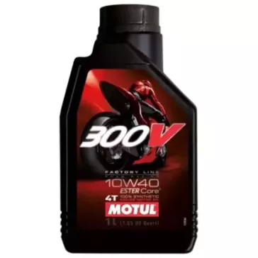 huile MOTUL 300V FACTORY line road 10w40 100% synthèse 1L