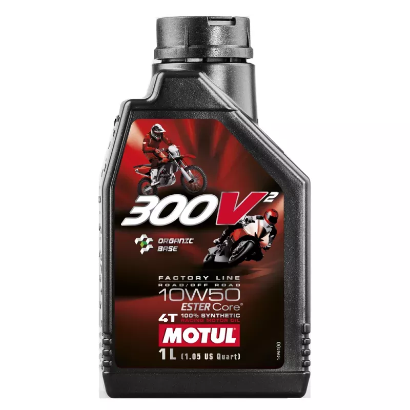 huile MOTUL 300V FACTORY line off road 10w50 100% synthèse 1L