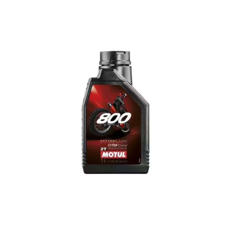 huile 2T MOTUL 800 FACTORY line off road 100% synthèse 1L