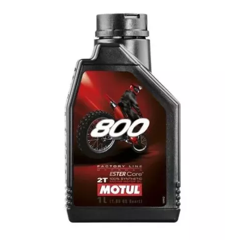 huile 2T MOTUL 800 FACTORY line off road 100% synthèse 1L