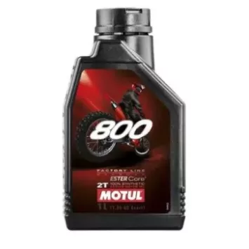 huile 2T MOTUL 800 FACTORY line off road 100% synthèse 1L