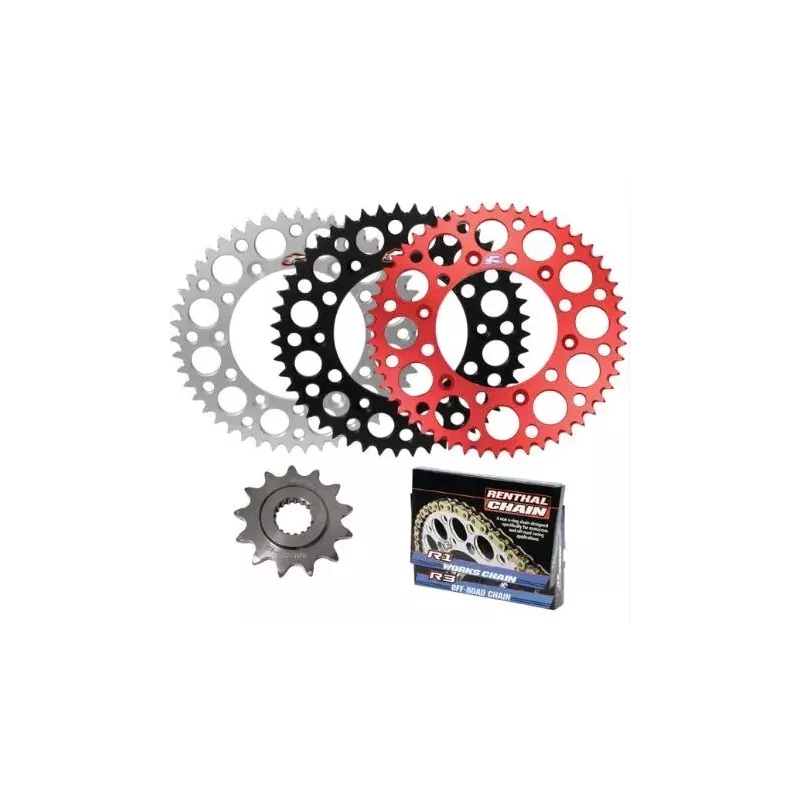 kit chaine RENTHAL 250 CR 96-07, 450 CRF 02-24, 250 CRF 22-24