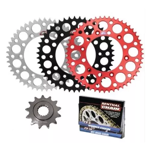kit chaine RENTHAL 250 CR 96-07, 450 CRF 02-24, 250 CRF 22-24