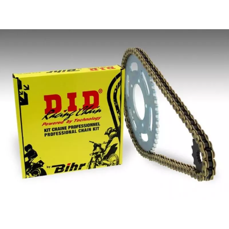 Kit chaîne D.I.D 520 type ERT2 13/50 (couronne ultra-light) Suzuki RM125