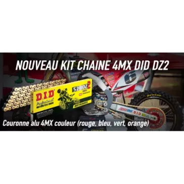 kit chaine 4MX DID DZ2 250 YZ 99-25 et 450 YZF 01-25