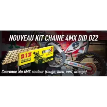kit chaine 4MX DID DZ2 250 YZ 99-15 et 450 YZF 01-16 79.00