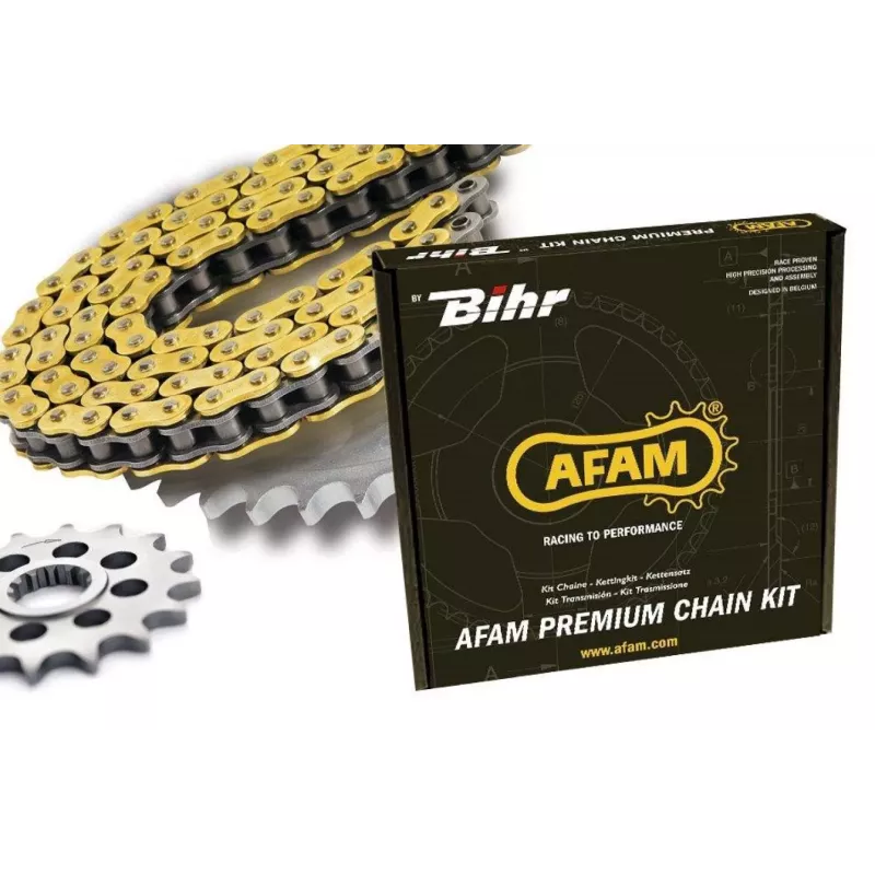 Kit chaine AFAM 428 type R1 (couronne standard) BETA RR125