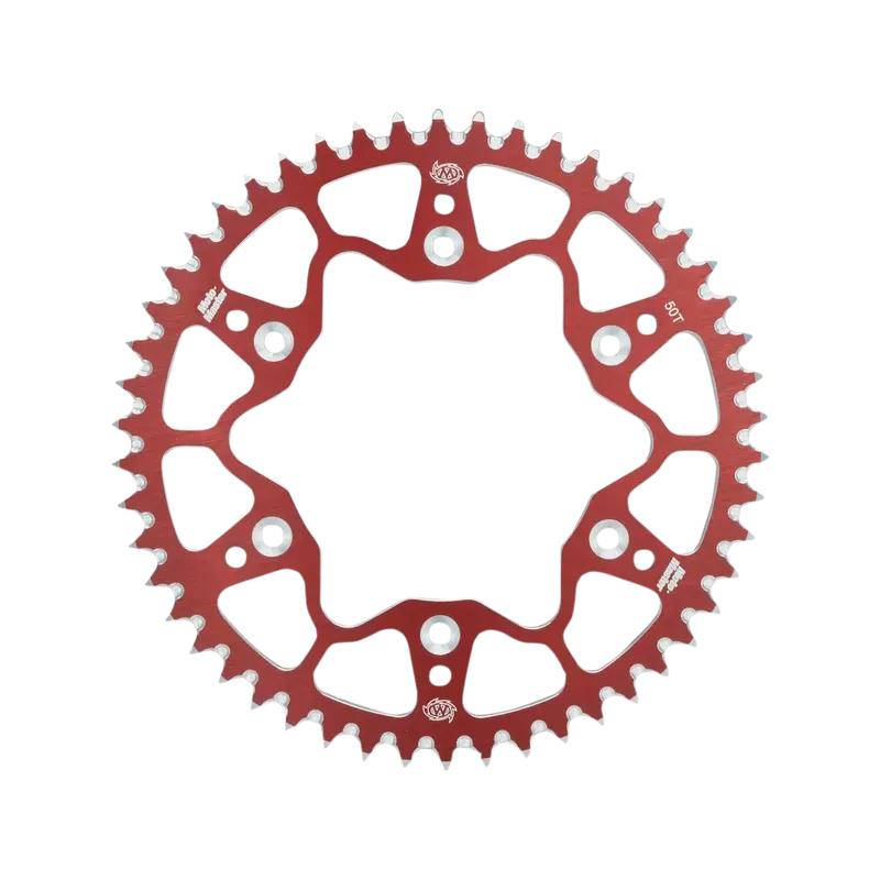 couronne alu MOTOMASTER RACING rouge CR/F