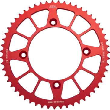 couronne alu JT 80 CR 96-02 et 85 CR 03-07 rouge 55 dents