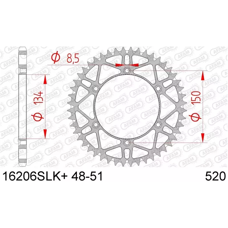 Couronne ACIER AFAM KX/F noir