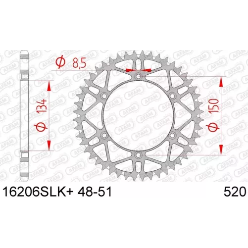 Couronne ACIER AFAM KX/F noir