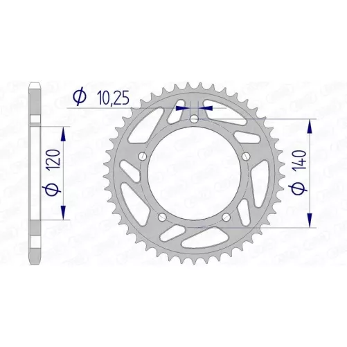 couronne alu AFAM 750 GSXR 92-17
