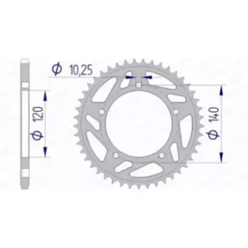 couronne alu AFAM 750 GSXR 92-17