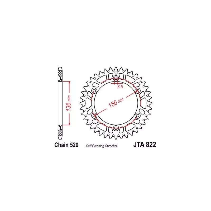 couronne alu jt GASGAS/SHERCO silver 39.90