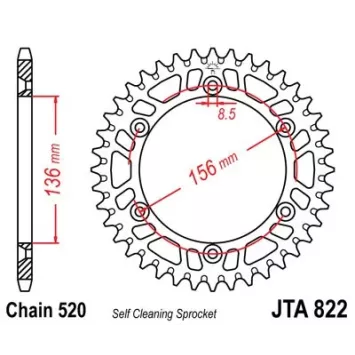 couronne alu jt GASGAS/SHERCO silver 39.90