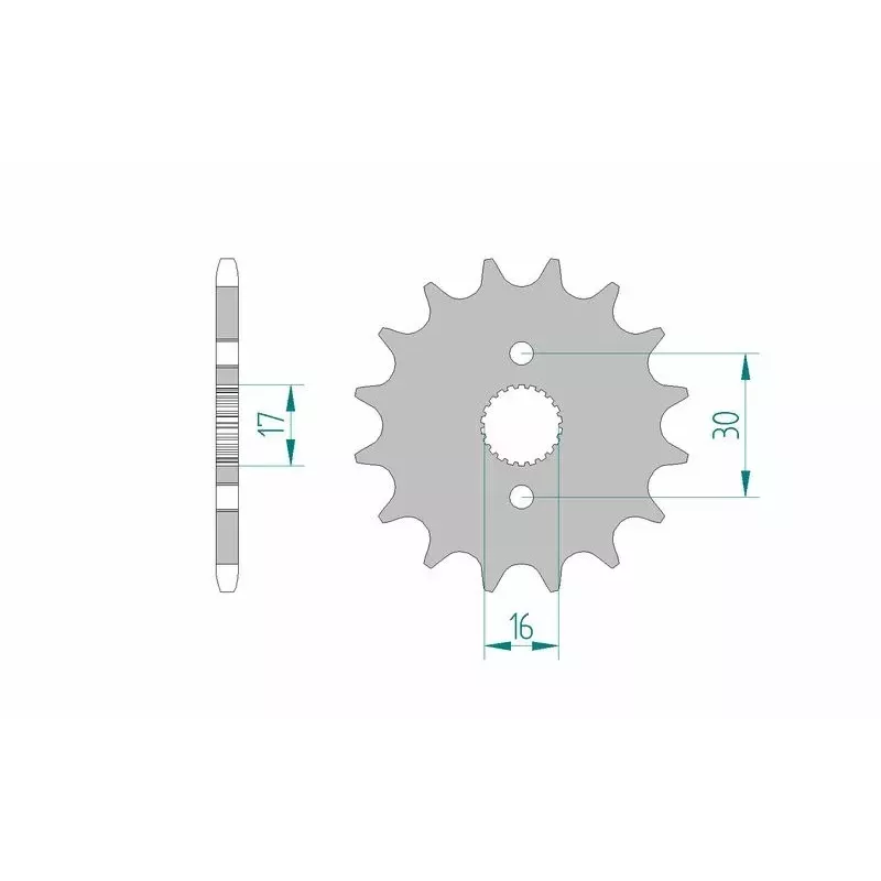 Pignon AFAM 15 dents acier 80 CR 87-02 et 85 CR 03-07