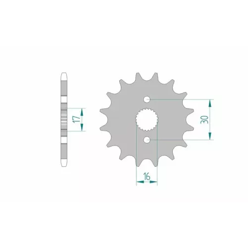Pignon AFAM 15 dents acier 80 CR 87-02 et 85 CR 03-07