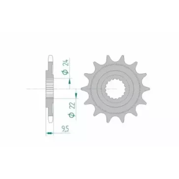 Pignon AFAM 250 cr 88-07, 450 CRF 02-24, 250 CRF 22-24