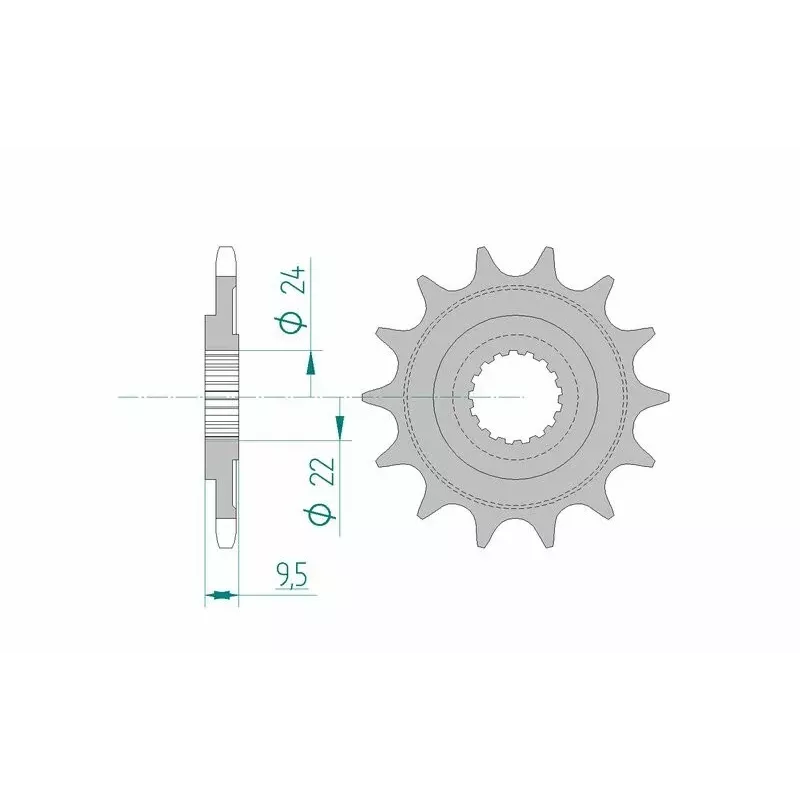 Pignon AFAM 250 cr 88-07, 450 CRF 02-24, 250 CRF 22-24